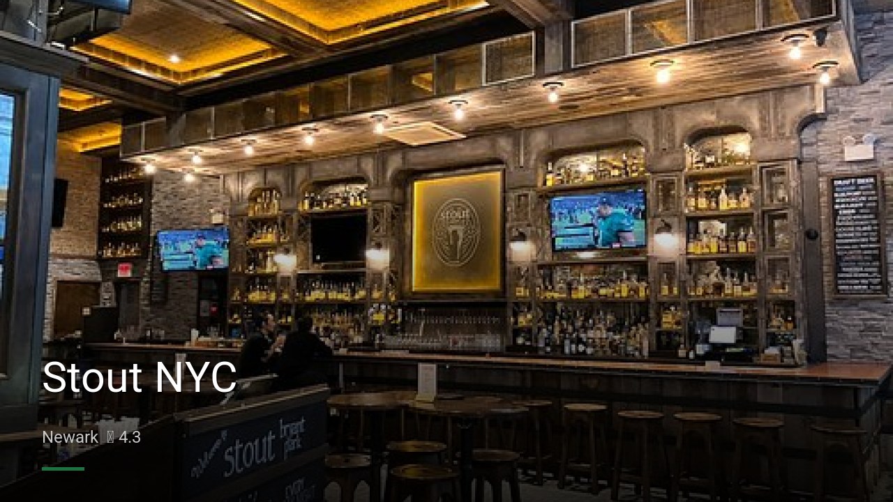 Stout NYC - Sports Bars in Newark