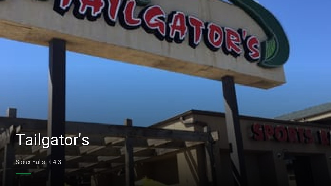 Tailgator's - Sports Bars in Sioux Falls