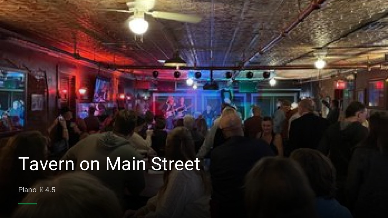 Tavern on Main Street - Sports Bars in Plano