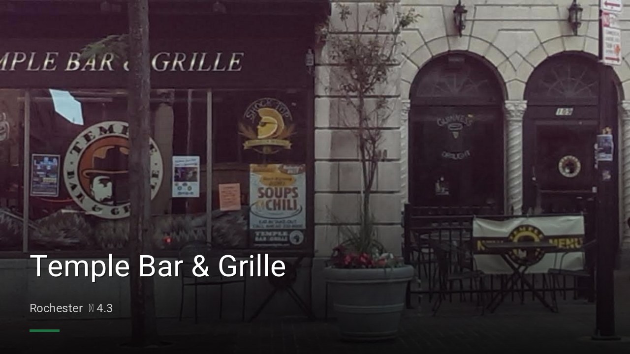 Temple Bar & Grille - Sports Bars in Rochester