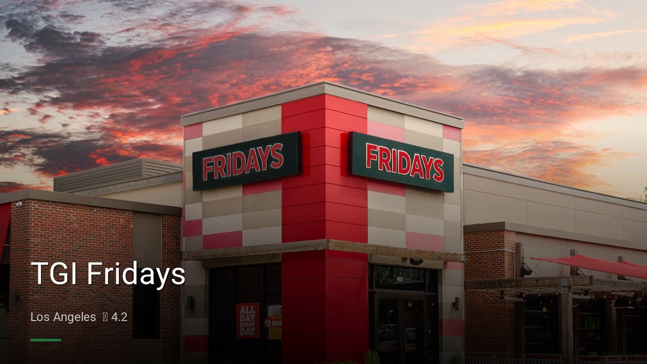 TGI Fridays - Sports Bars in Los Angeles