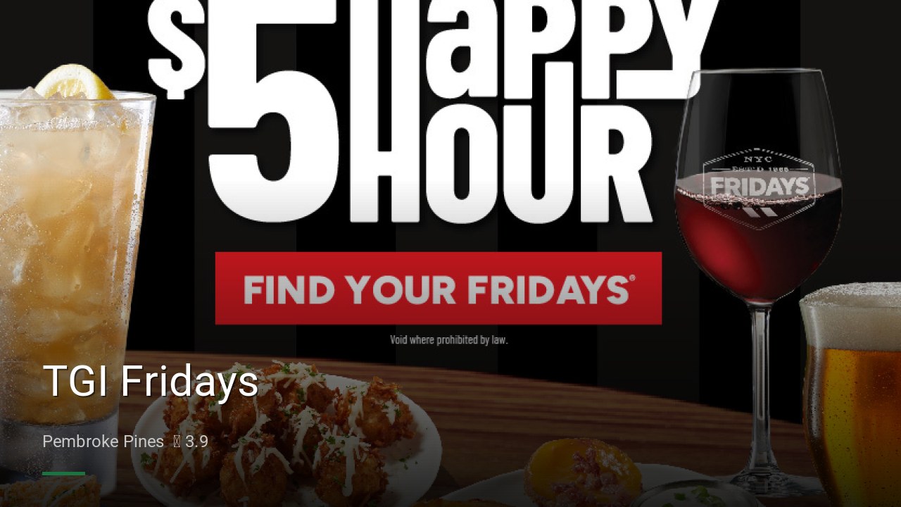 TGI Fridays - Sports Bars in Pembroke Pines