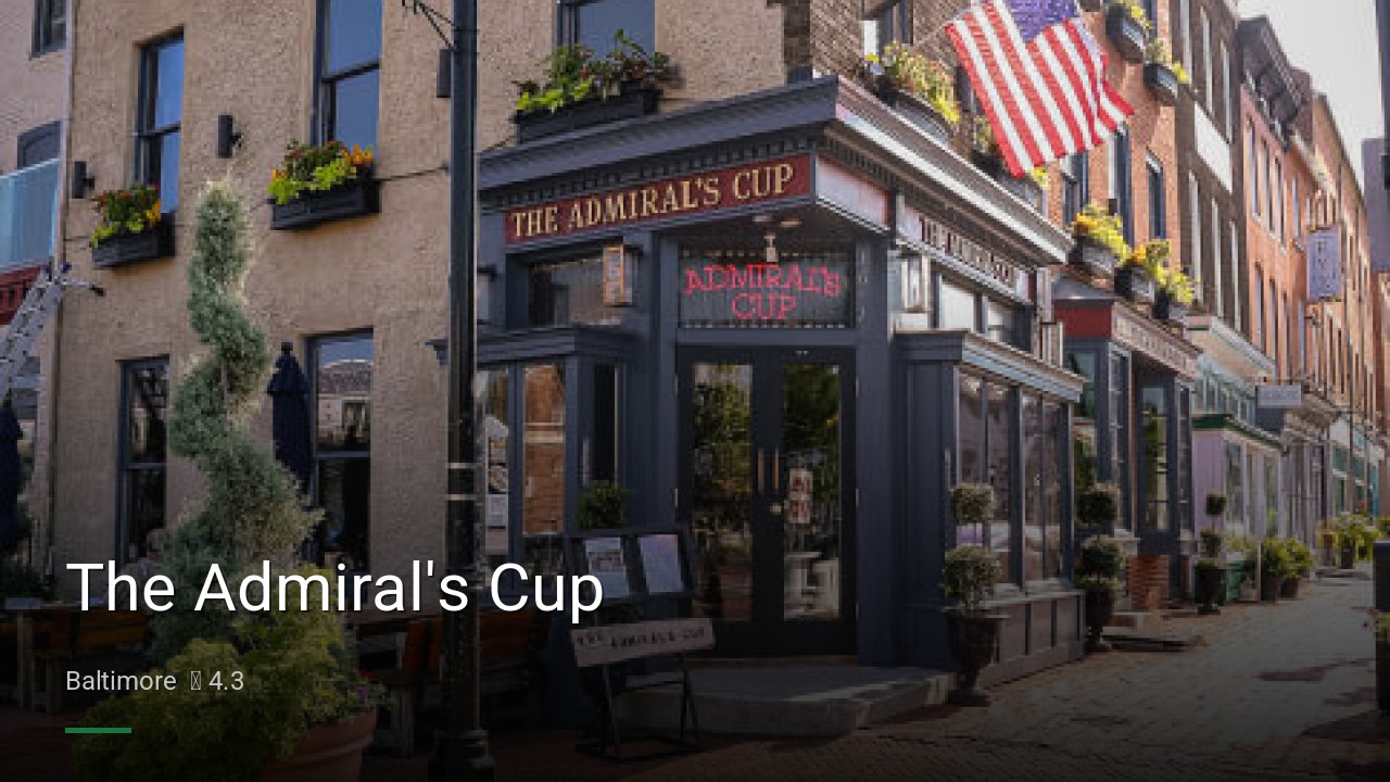 The Admiral's Cup - Sports Bars in Baltimore