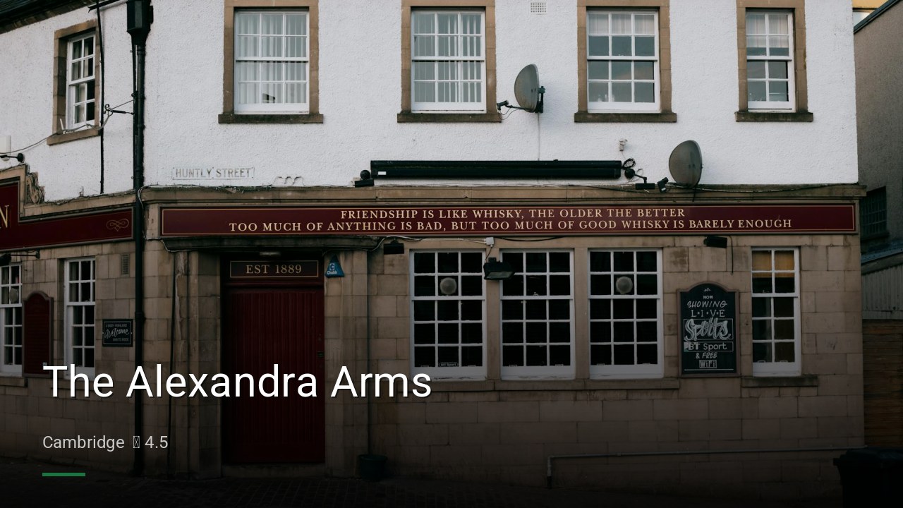 The Alexandra Arms — Pubs in Cambridge