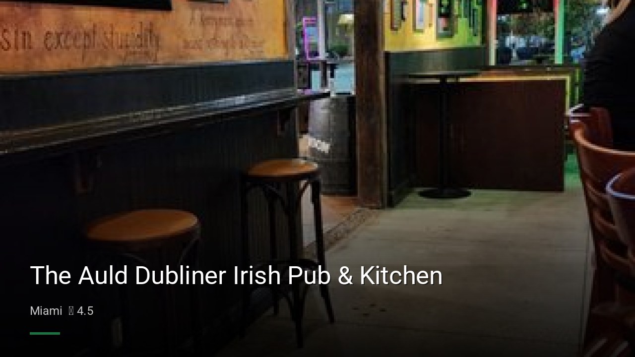 The Auld Dubliner Irish Pub & Kitchen - Sports Bars in Miami