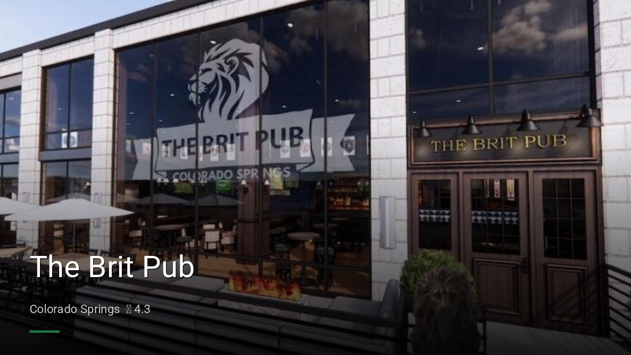 The Brit Pub - Sports Bars in Colorado Springs