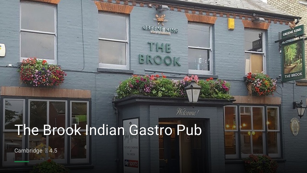 The Brook Indian Gastro Pub - Sports Bars in Cambridge