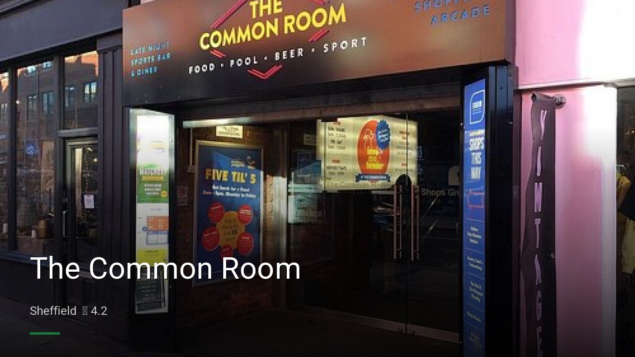 The Common Room - Sports Bars in Sheffield