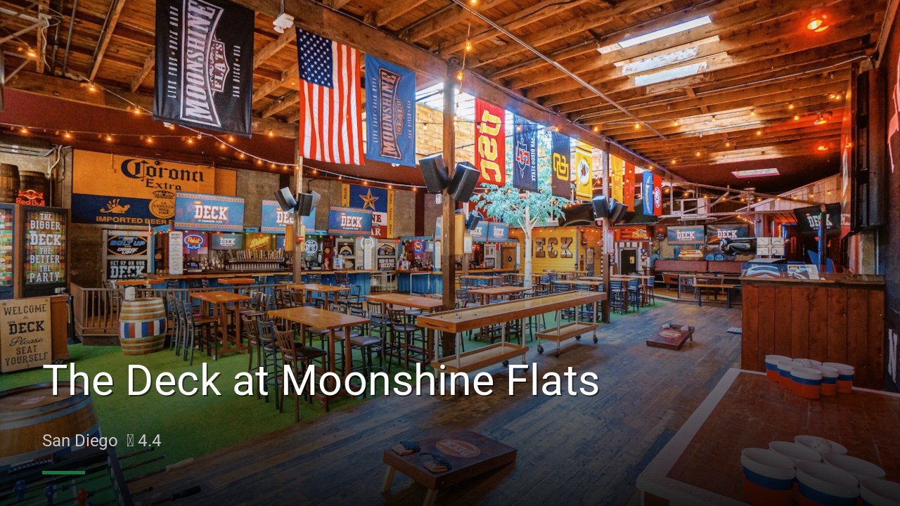 The Deck at Moonshine Flats - Sports Bars in San Diego