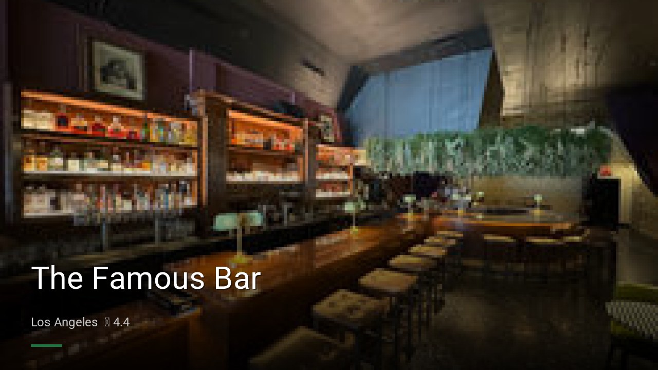 The Famous Bar - Sports Bars in Los Angeles