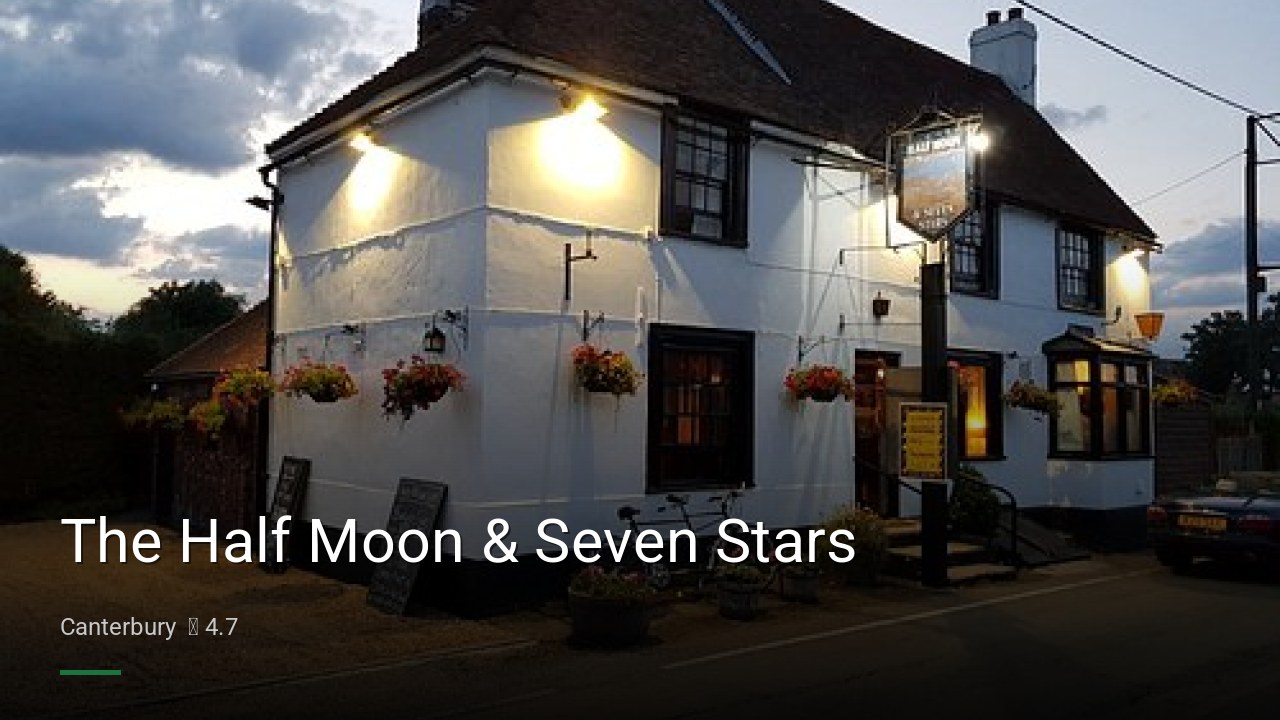 The Half Moon & Seven Stars - Sports Bars in Canterbury