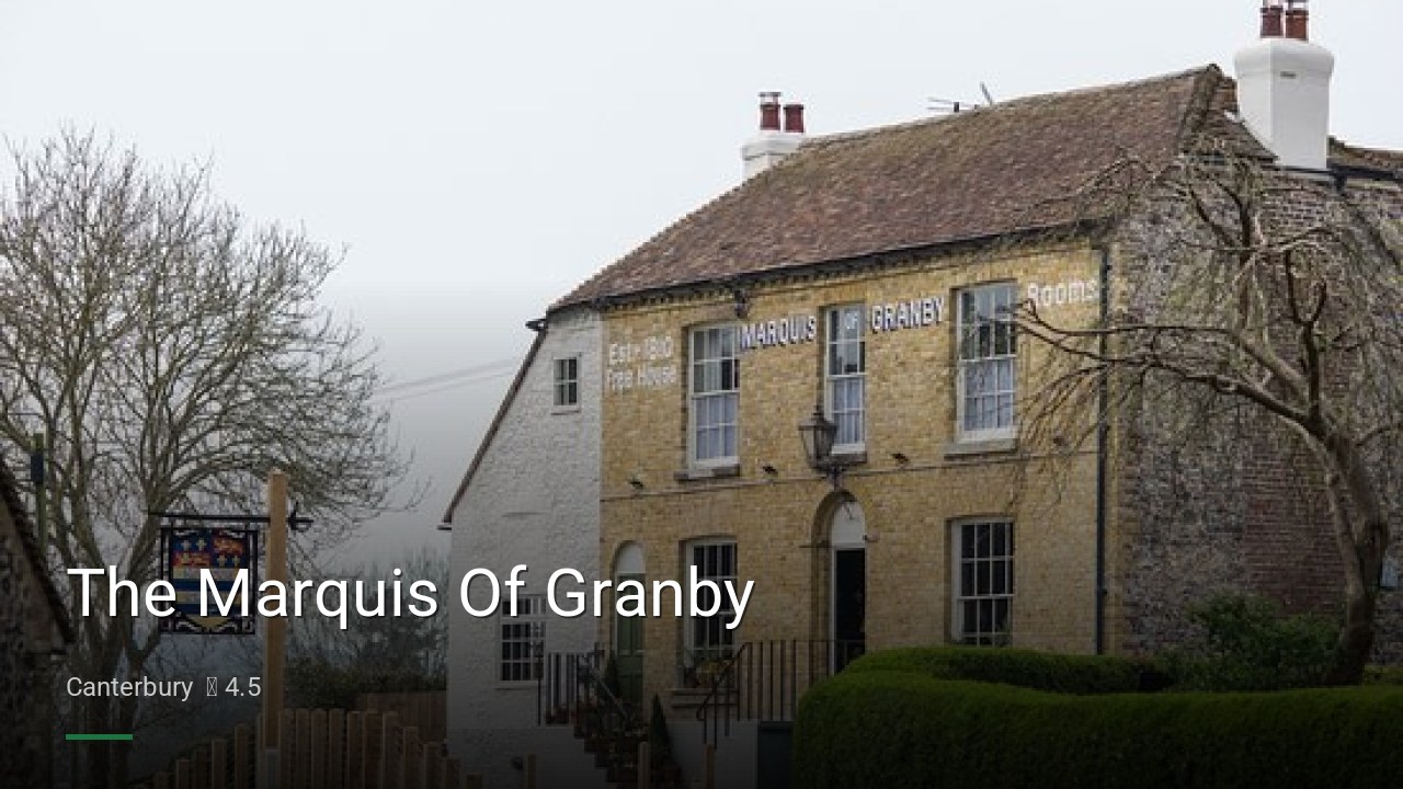 The Marquis Of Granby - Sports Bars in Canterbury