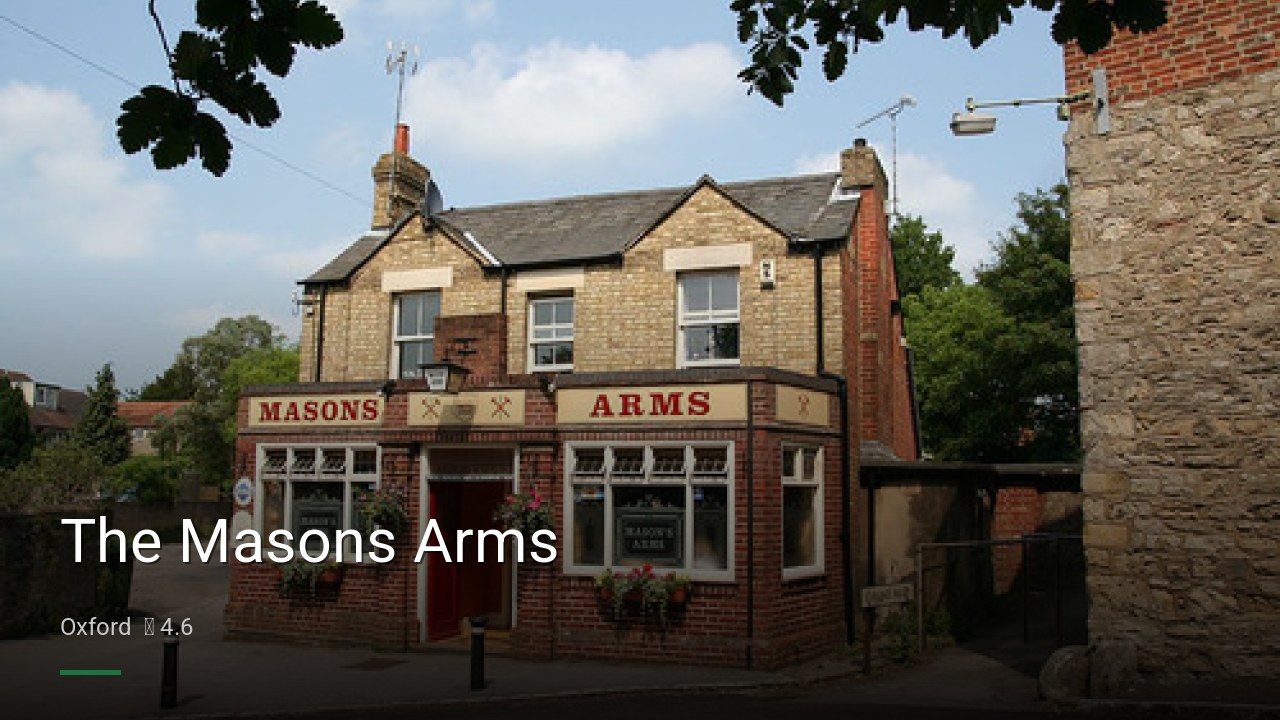 The Masons Arms - Sports Bars in Oxford
