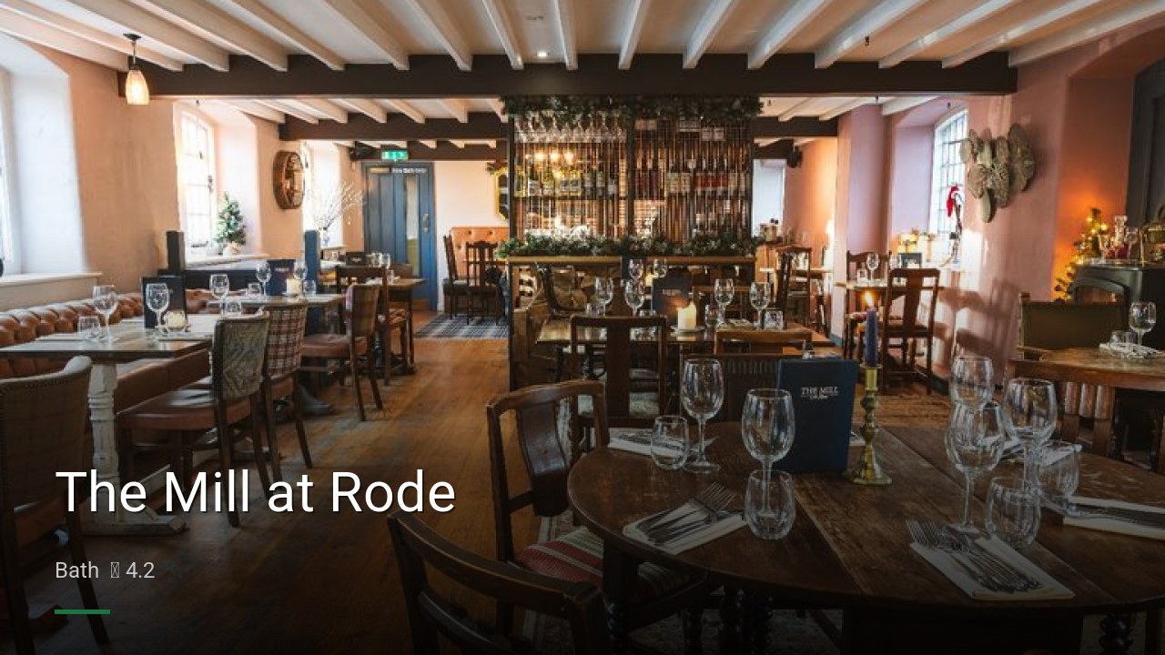 The Mill at Rode - Sports Bars in Bath