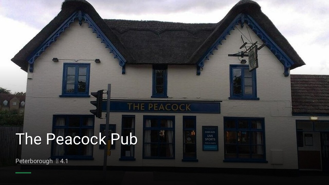 The Peacock Pub - Sports Bars in Peterborough