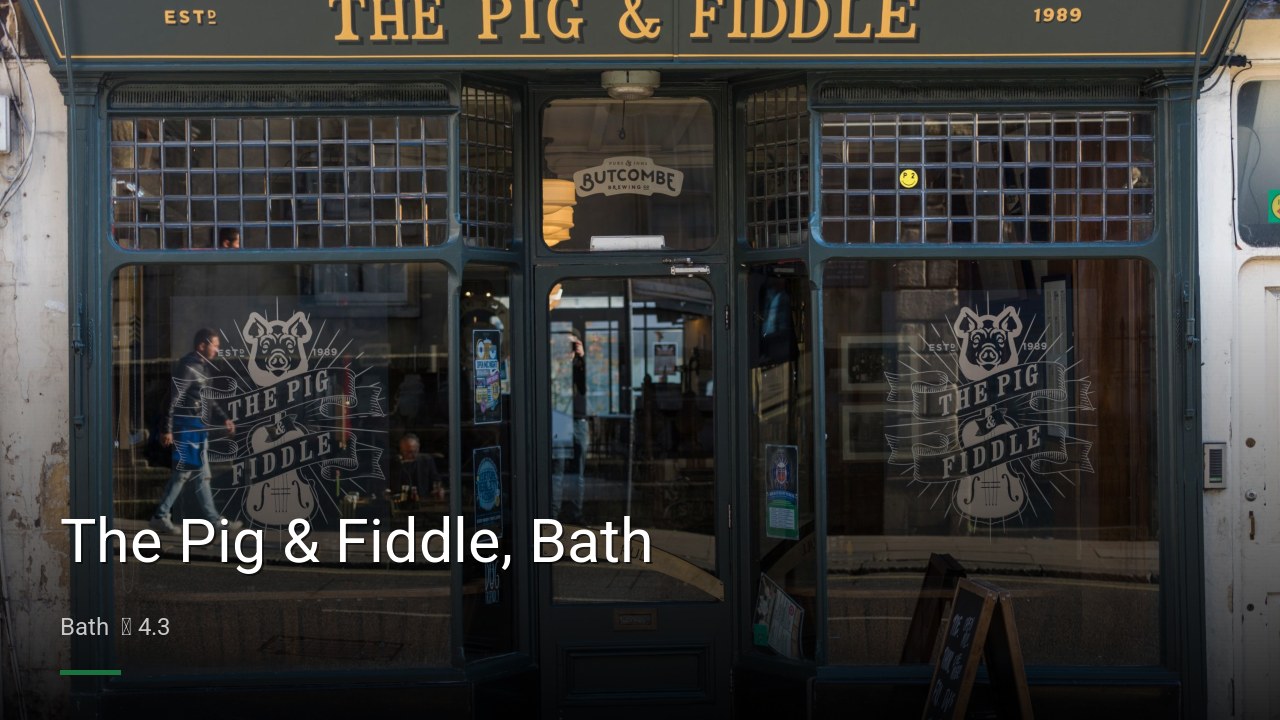 The Pig & Fiddle, Bath - Sports Bars in Bath