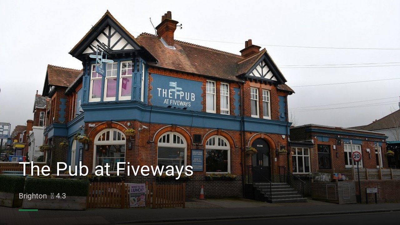 The Pub at Fiveways - Sports Bars in Brighton
