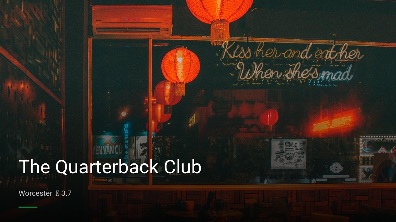 The Quarterback Club — Sports bars in Worcester