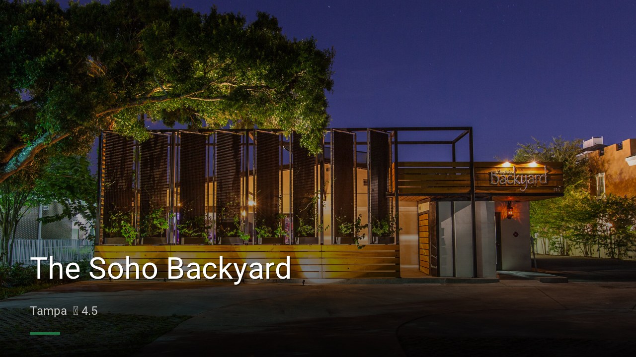 The Soho Backyard - Sports Bars in Tampa