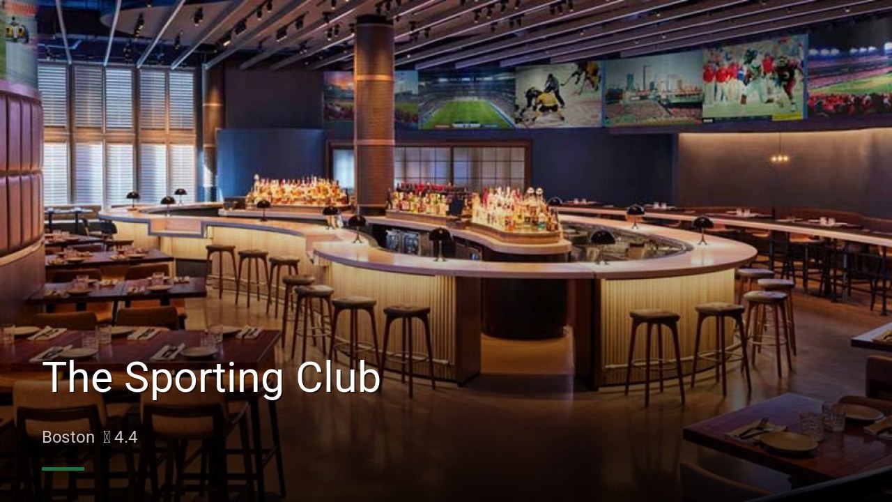 The Sporting Club - Sports Bars in Boston