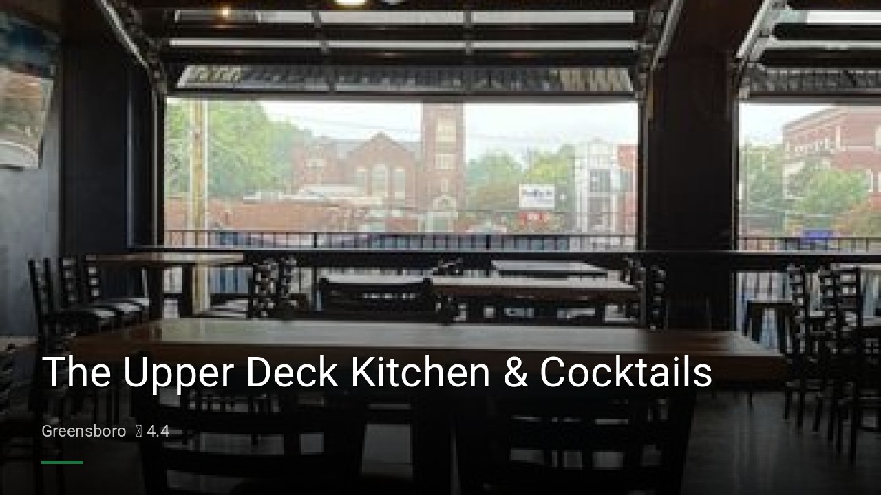 The Upper Deck Kitchen & Cocktails - Sports Bars in Greensboro