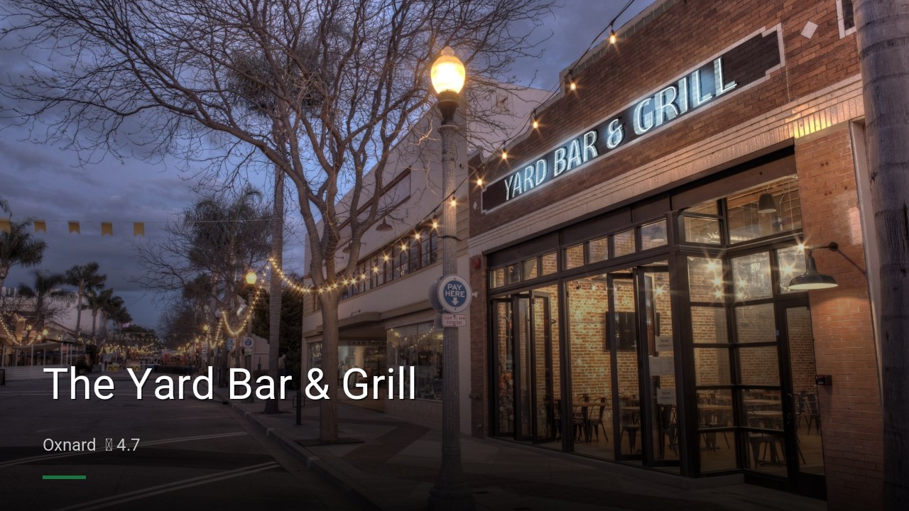 The Yard Bar & Grill - Sports Bars in Oxnard