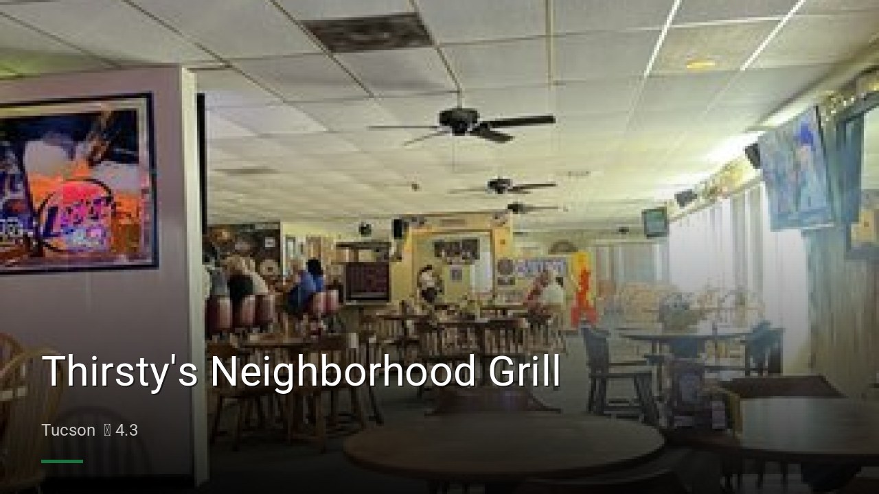 Thirsty's Neighborhood Grill - Sports Bars in Tucson