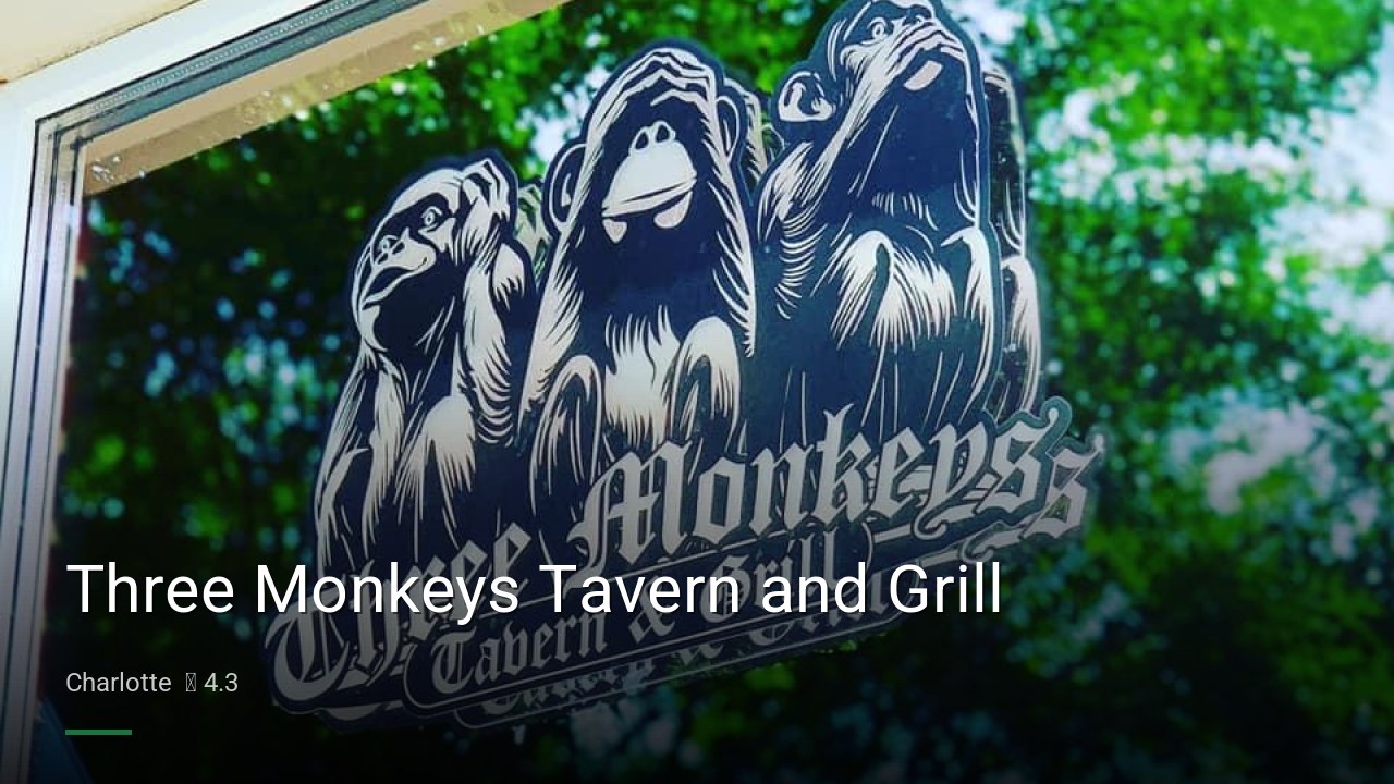 Three Monkeys Tavern and Grill - Sports Bars in Charlotte