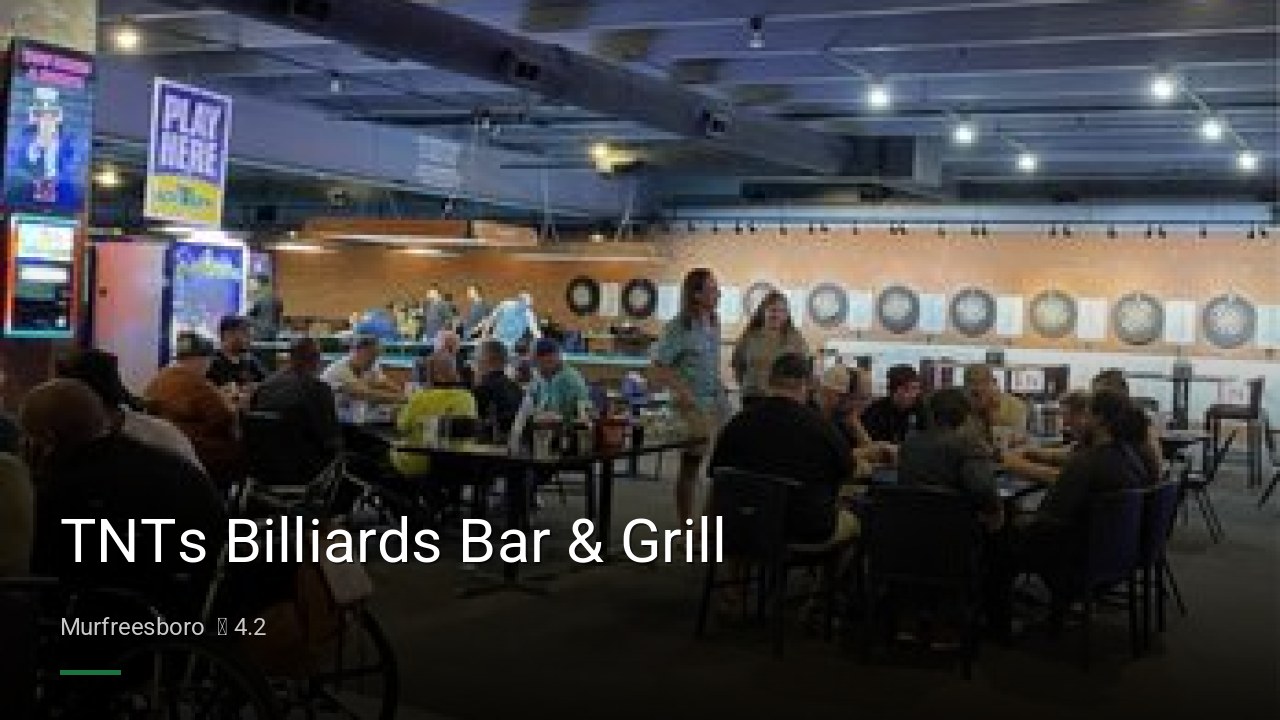 TNTs Billiards Bar & Grill - Sports Bars in Murfreesboro