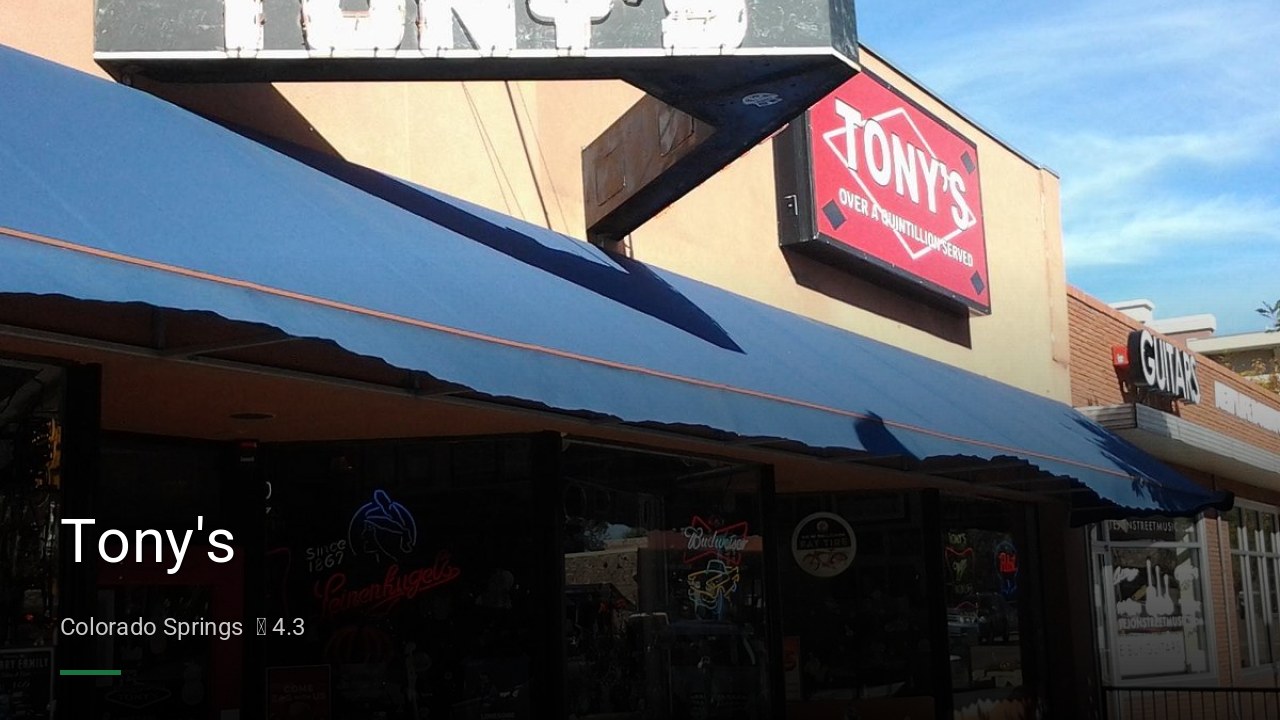 Tony's - Sports Bars in Colorado Springs