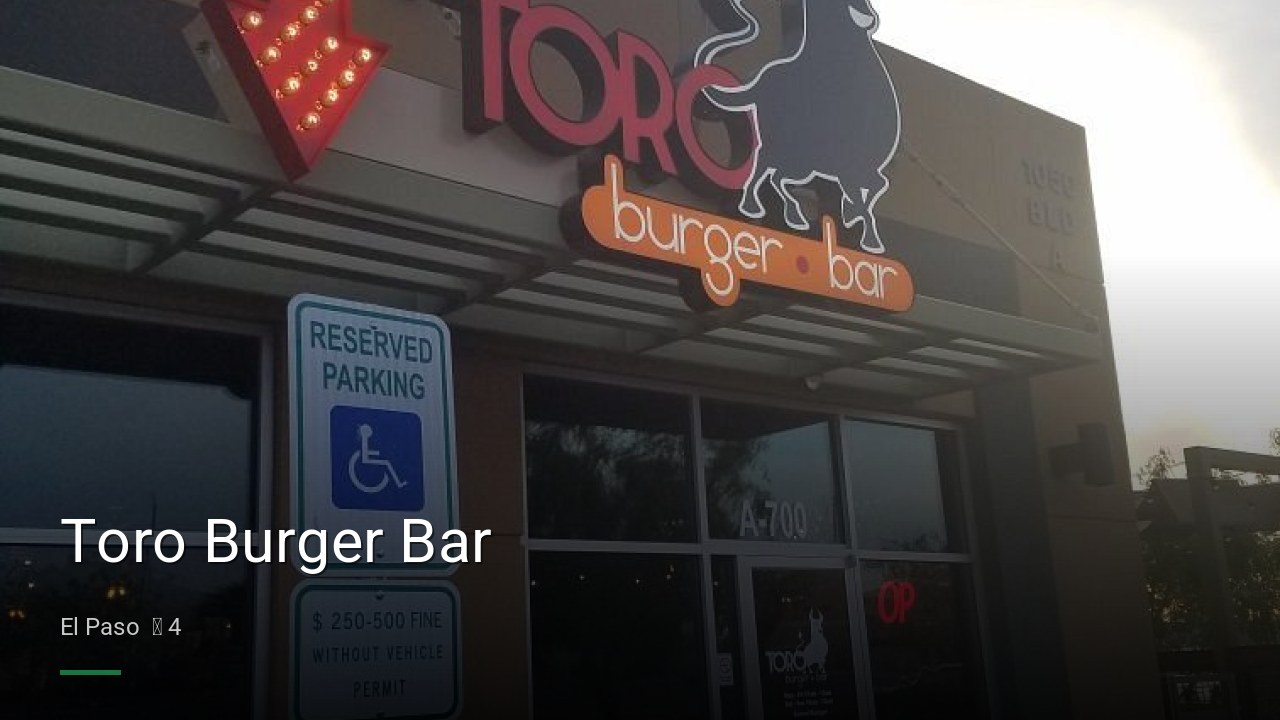 Toro Burger Bar - Sports Bars in El Paso