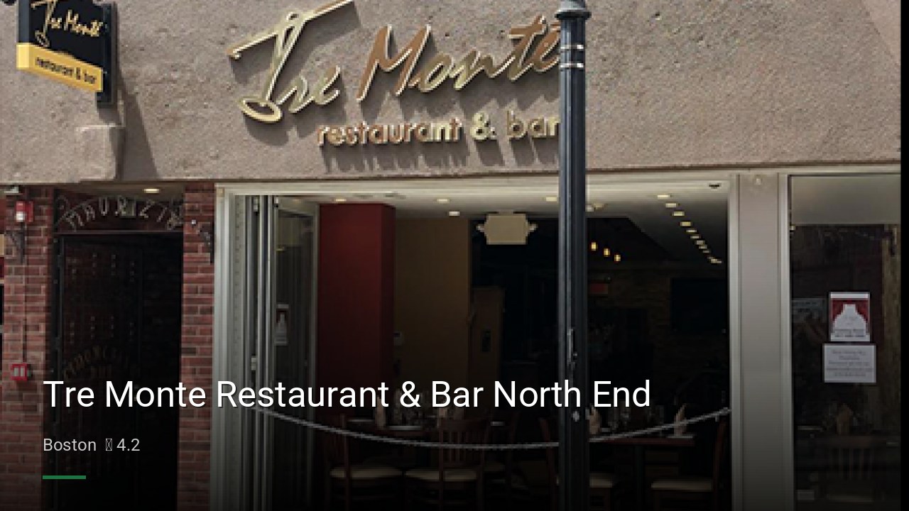 Tre Monte Restaurant & Bar North End - Sports Bars in Boston