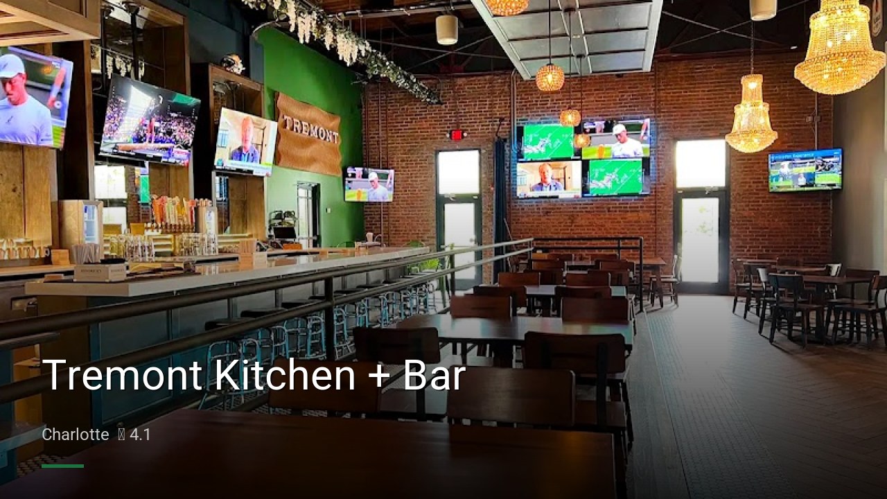Tremont Kitchen + Bar - Sports Bars in Charlotte