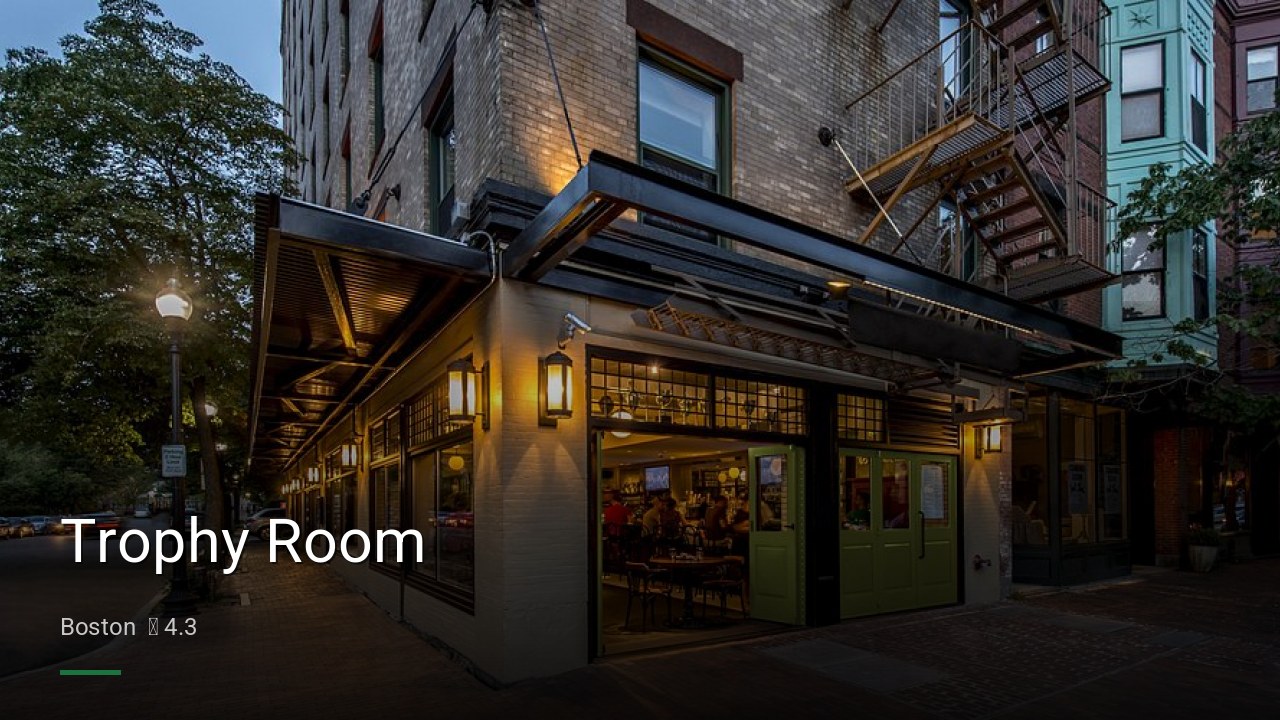 Trophy Room - Sports Bars in Boston