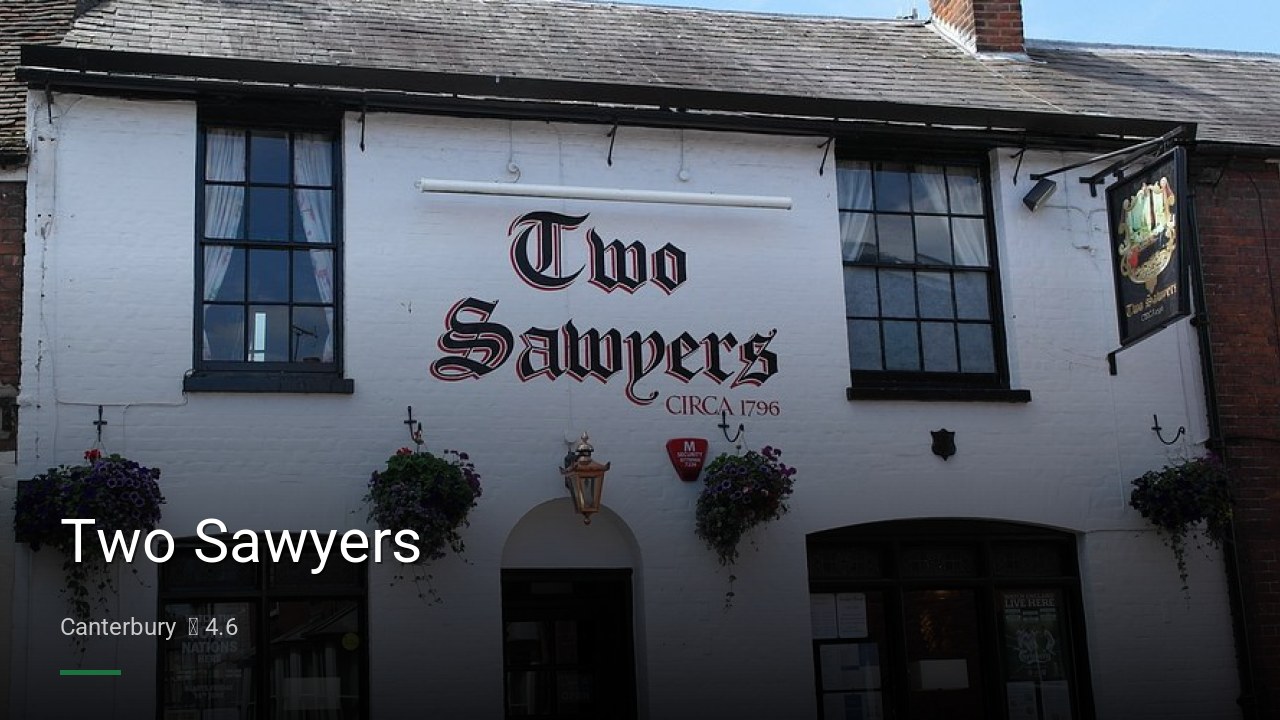 Two Sawyers - Sports Bars in Canterbury