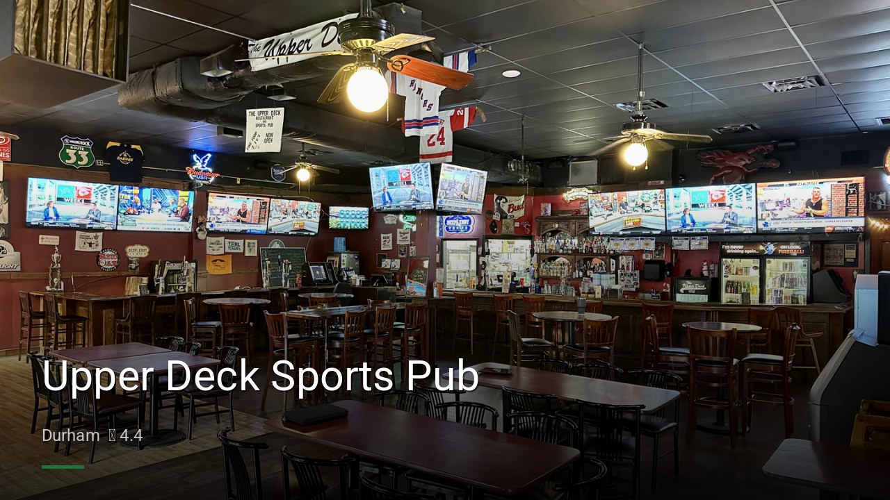 Upper Deck Sports Pub - Sports Bars in Durham