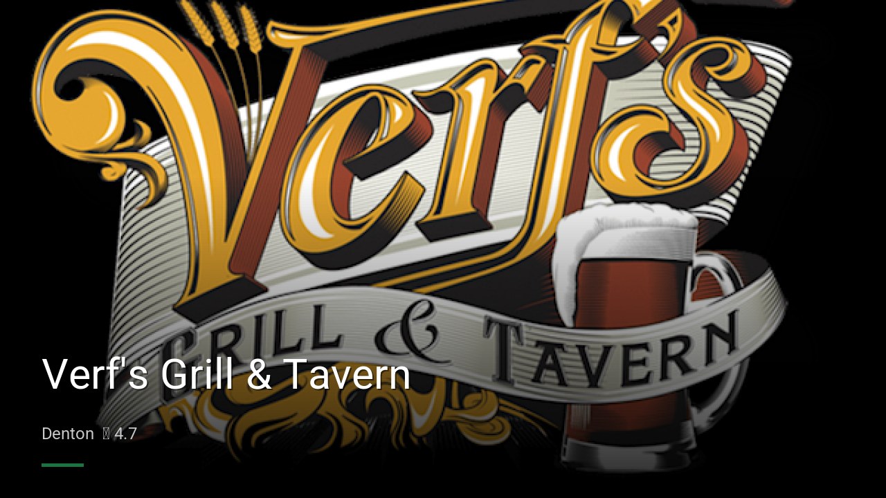 Verf's Grill & Tavern - Sports Bars in Denton