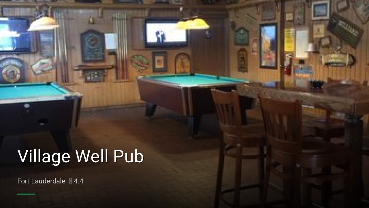 Village Well Pub - Sports Bars in Fort Lauderdale