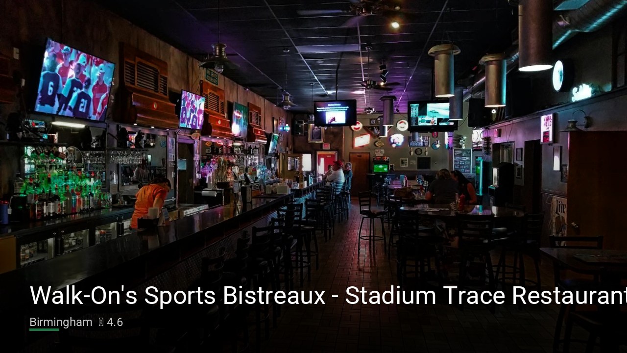 Walk-On’s Sports Bistreaux – Stadium Trace Restaurant — Sports bars in Birmingham