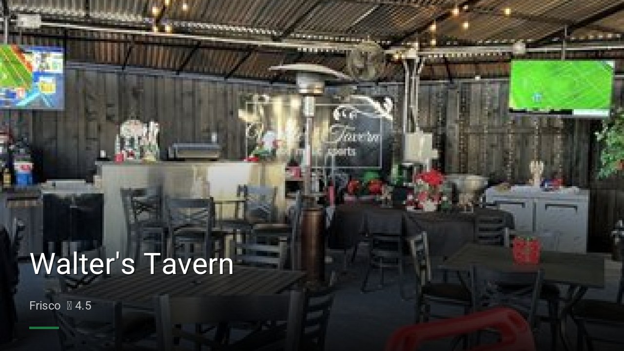 Walter's Tavern - Sports Bars in Frisco