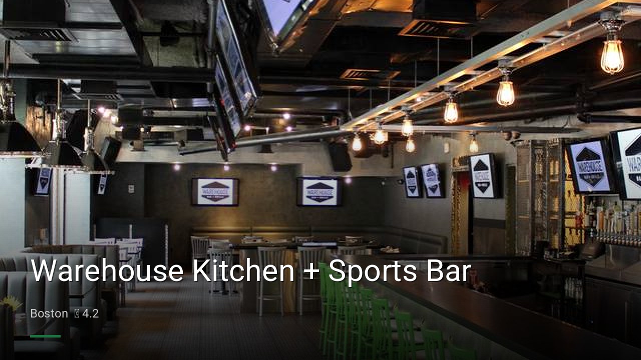 Warehouse Kitchen + Sports Bar - Sports Bars in Boston