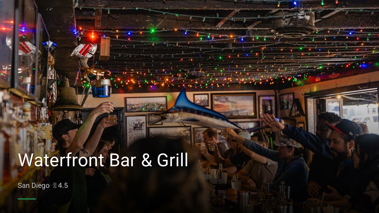 Waterfront Bar & Grill - Sports Bars in San Diego