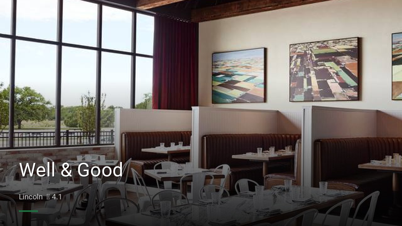 Well & Good - Sports Bars in Lincoln