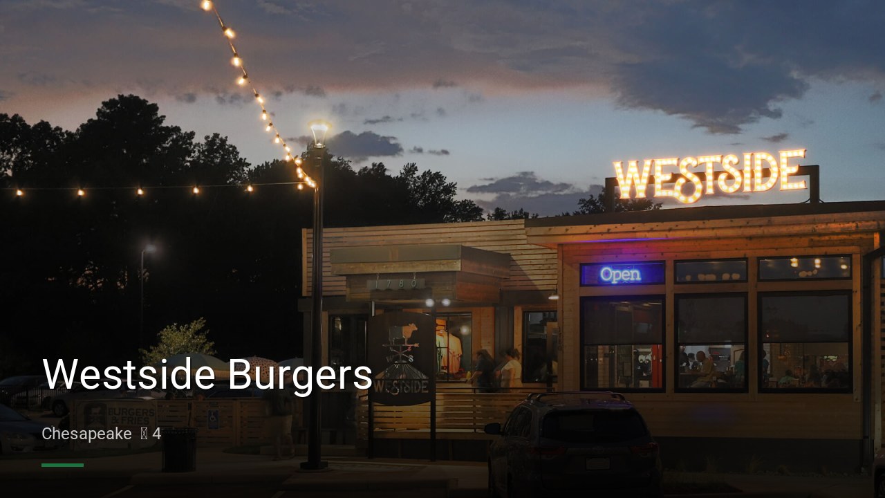 Westside Burgers - Sports Bars in Chesapeake