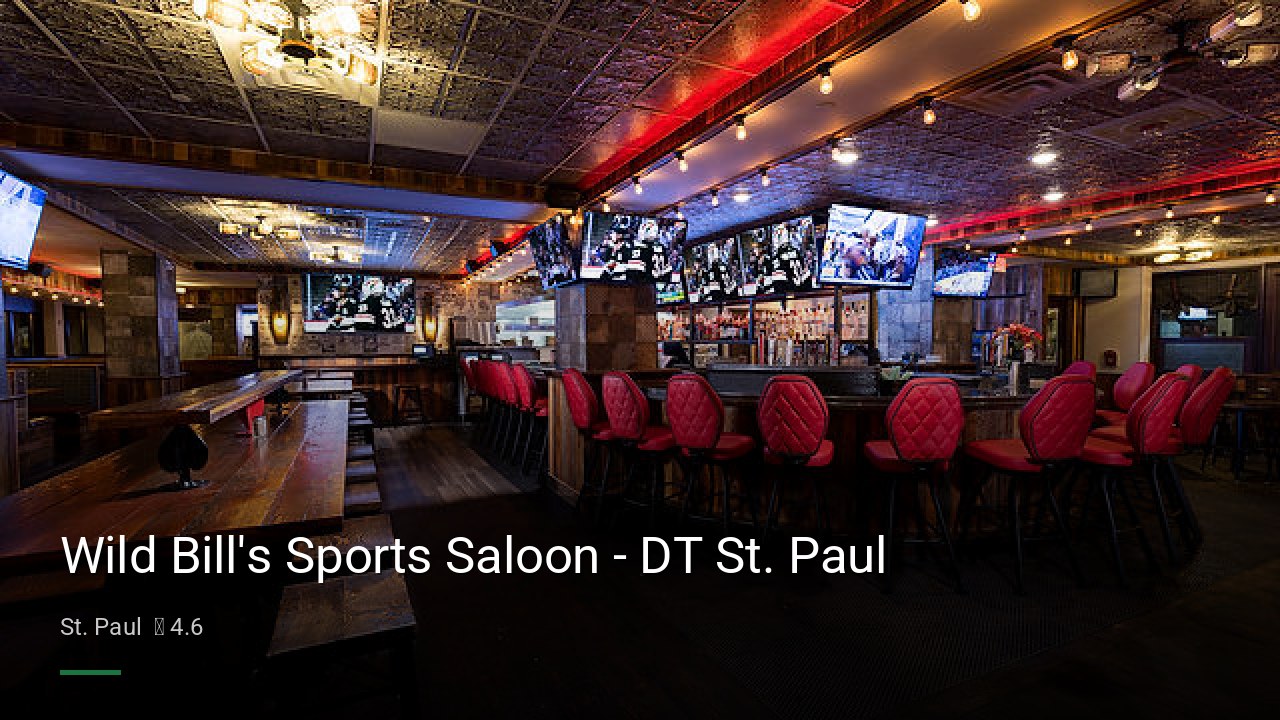 Wild Bill's Sports Saloon - DT St. Paul - Sports Bars in St. Paul