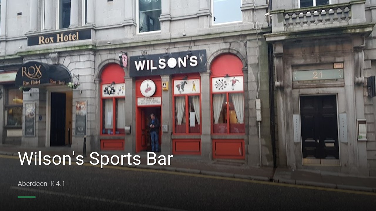 Wilson's Sports Bar - Sports Bars in Aberdeen