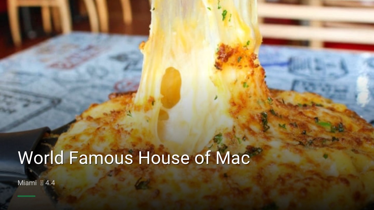 World Famous House of Mac - Sports Bars in Miami