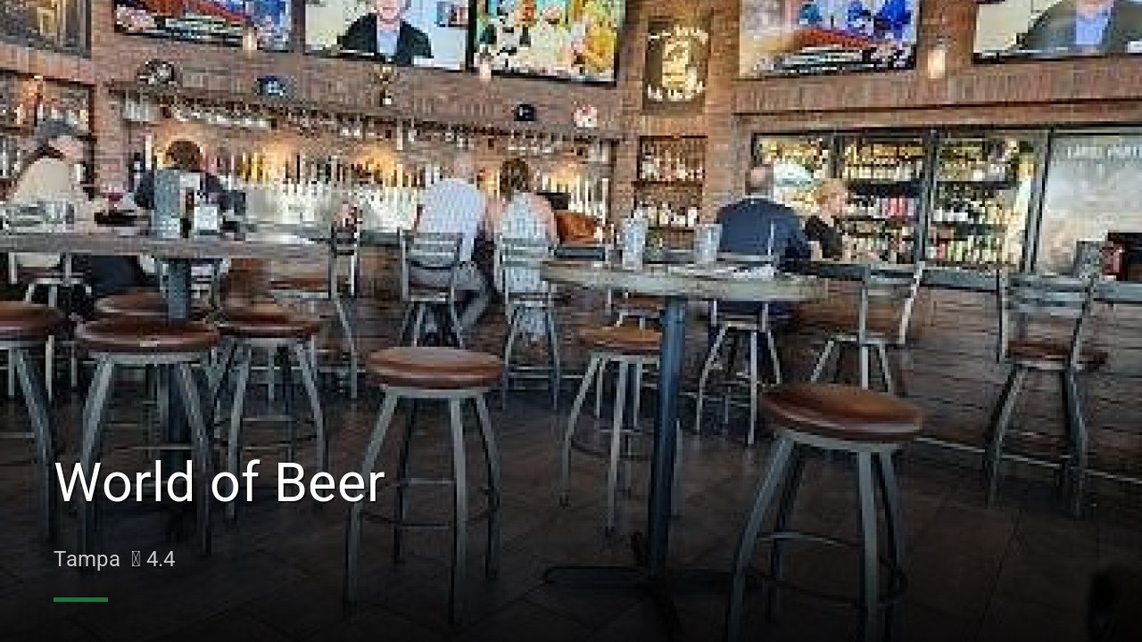 World of Beer - Sports Bars in Tampa